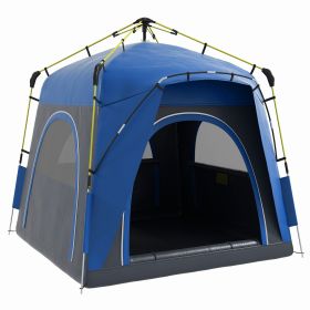 Camping Tents 4 Person Pop Up Tent Quick Setup Automatic Hydraulic Family Travel Tent w/ Windows, Doors Carry Bag Included Camping Tents 4 Person Pop Up Tent Quick Setup Automatic Hydraulic Family Travel Tent w/ Windows, Doors Carry Bag Included