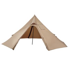 Hot Tent for 2 Persons, Portable Winter Tipi Tent with Stove Jack, Waterproof Canvas Camping Tents Hot Tent for 2 Persons, Portable Winter Tipi Tent with Stove Jack, Waterproof Canvas Camping Tents