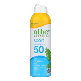 Alba Botanica - Sunscreen Spray Sport Formula Spf 50 - 1 Each-5 Fluid Ounces Alba Botanica - Sunscreen Spray Sport Formula Spf 50 - 1 Each-5 Fluid Ounces