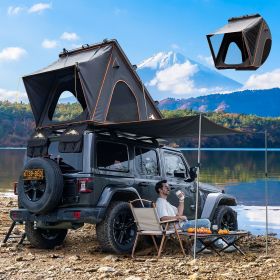 Explorer Pro Rooftop Tent Hard Shell with USB Outlet, Side Awning, Replaceable Netting Curtain&Luggage Racks for 4 Season Camping Explorer Pro Rooftop Tent Hard Shell with USB Outlet, Side Awning, Replaceable Netting Curtain&Luggage Racks for 4 Season Camping